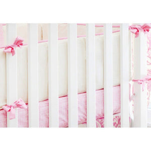 Bumper | Clearance - White with colored piping and ties-Bumper-Jack and Jill Boutique