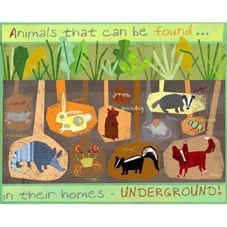 Burrowing Animals | Canvas Wall Art-Canvas Wall Art-Jack and Jill Boutique