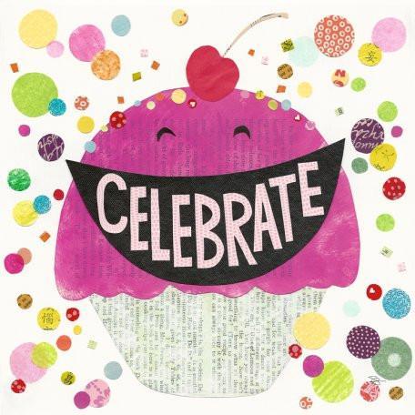 Celebrate Cupcake | Canvas Wall Art-Canvas Wall Art-Jack and Jill Boutique