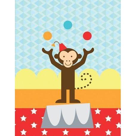 Circus Tricks - Monkey | Canvas Wall Art-Canvas Wall Art-Jack and Jill Boutique