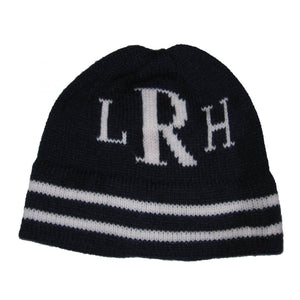 Classic Monogram & Stripes Personalized Knit Hat-Hats-Jack and Jill Boutique