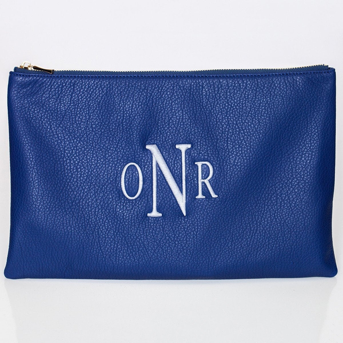 Cobalt Monogrammed Personalized Clutch-Bag-Jack and Jill Boutique