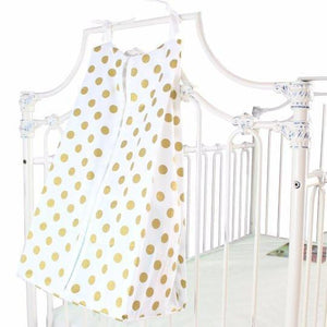 Coral Sunset, Papaya and Gold Dots Baby Bedding | Gold Dots on White, Coral Edge Diaper Stacker-Diaper Stacker-White-Jack and Jill Boutique