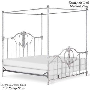 Corsican Iron Canopy Bed 41704 | Straight Canopy Bastia Bed-Canopy Bed-Jack and Jill Boutique