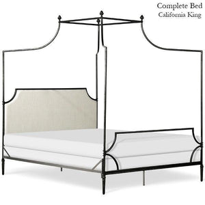 Corsican Iron Canopy Bed 43116 | Olivia Canopy Bed with Upholstered Headboard-Canopy Bed-Jack and Jill Boutique