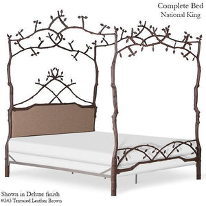 Corsican Iron Canopy Bed 43142 | Forest Dreams Canopy Bed with Upholstery-Canopy Bed-Jack and Jill Boutique