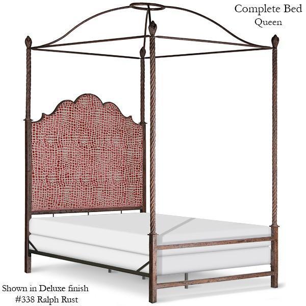 Corsican Iron Canopy Bed 43470 | Upholstered Double Canopy Bed-Canopy Bed-Jack and Jill Boutique