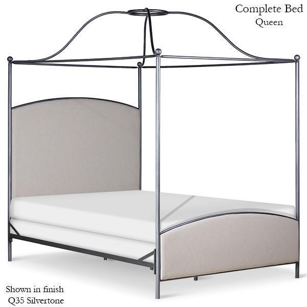Corsican Iron Canopy Bed 43786 | Double Canopy Upholstered Bed-Canopy Bed-Jack and Jill Boutique