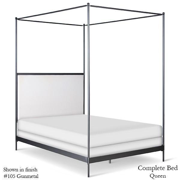 Corsican Iron Canopy Bed 43788 | Upholstered Canopy Bed-Canopy Bed-Jack and Jill Boutique