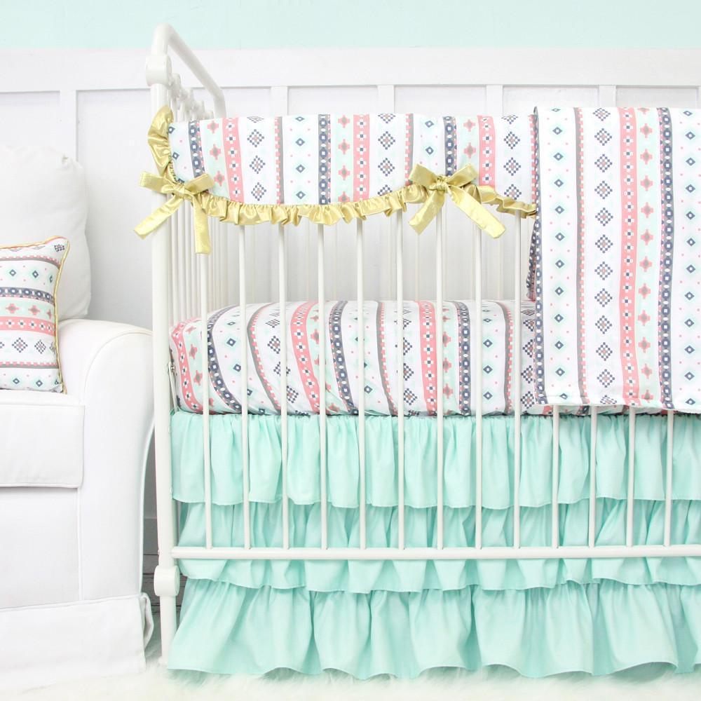 Crib Rail Cover | Trinity's Tribal Aztec Stripe-Crib Rail Cover-Jack and Jill Boutique