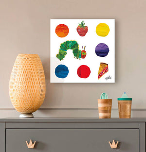 Eric Carle's The Very Hungry Caterpillar (TM) and Dots Wall Art-Wall Art-14x14 Canvas-Jack and Jill Boutique