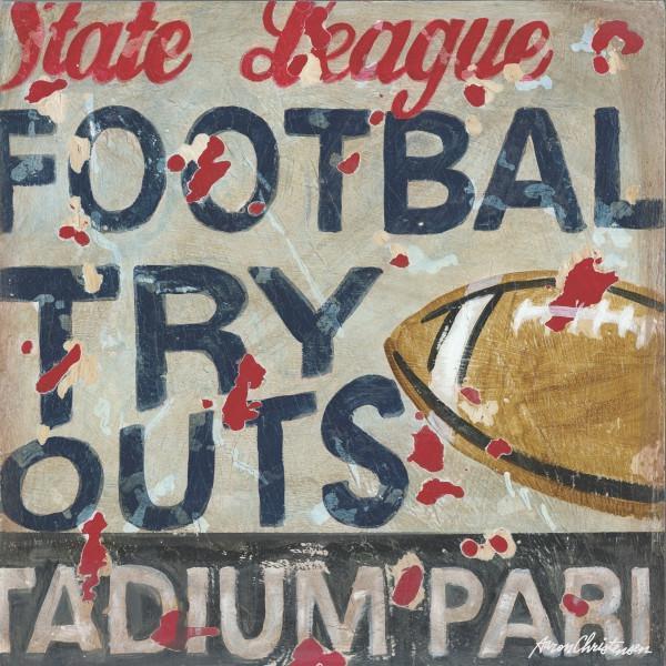 Football Tryouts | Super Bowl Art Collection | Canvas Art Prints-Canvas Wall Art-Jack and Jill Boutique