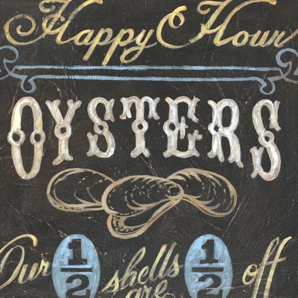Happy Hour Oysters | Happy Hour Art Collection | Canvas Art Prints-Canvas Wall Art-Jack and Jill Boutique