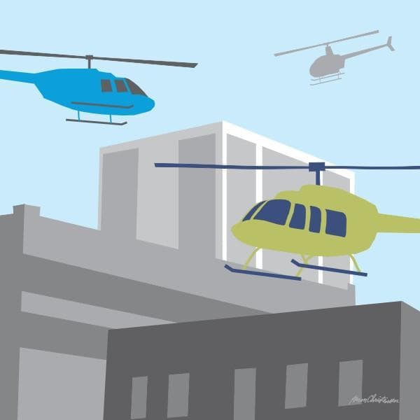 Helicopters | Transport Art Collection | Canvas Art Prints-Canvas Wall Art-Jack and Jill Boutique