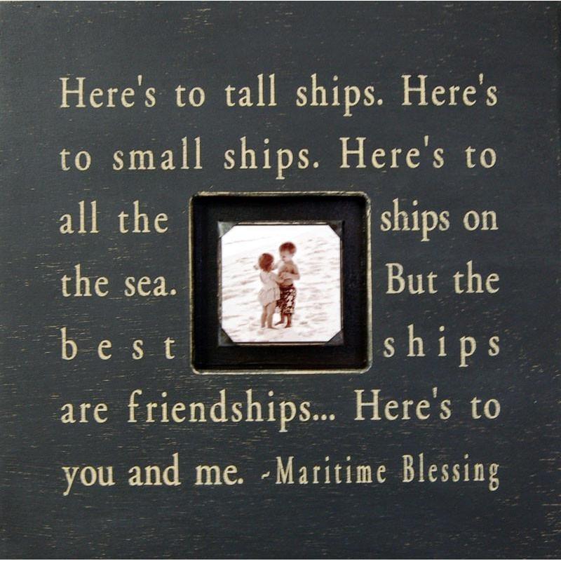 Handmade Wood Photobox with quote "Here's to Tall Ships"-Photoboxes-Default-Jack and Jill Boutique