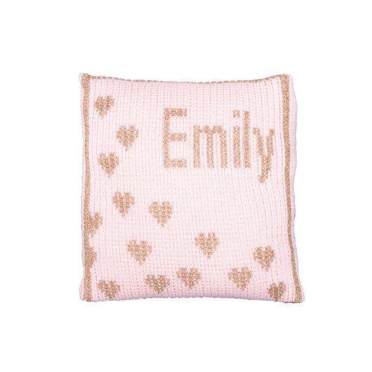 Metallic Sprinkled Hearts Personalized Pillow-Pillow-Jack and Jill Boutique
