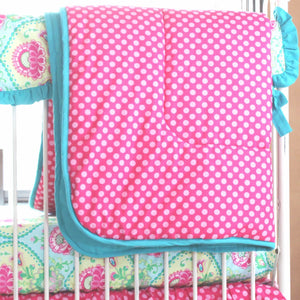 Lavinia Aqua Ruffled Crib Baby Bedding Set-Crib Bedding Set-Jack and Jill Boutique