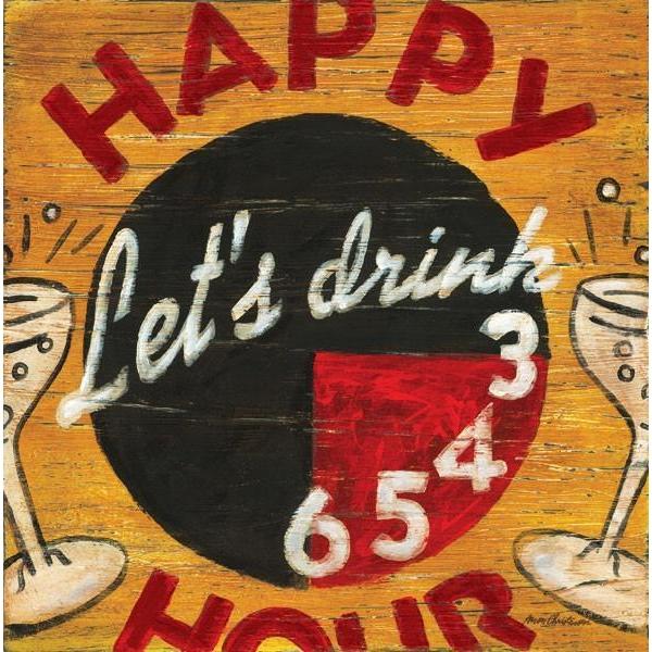 Let's Drink Happy Hour | Happy Hour Art Collection | Canvas Art Prints-Canvas Wall Art-Jack and Jill Boutique