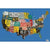License Plate USA Map - Blue | Canvas Wall Art-Canvas Wall Art-Jack and Jill Boutique