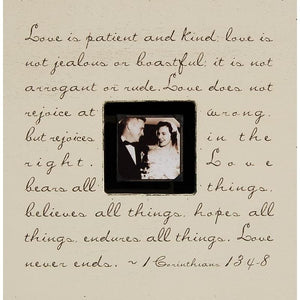 Handmade Wood Photobox with quote "Love Is Patient"-Photoboxes-Jack and Jill Boutique