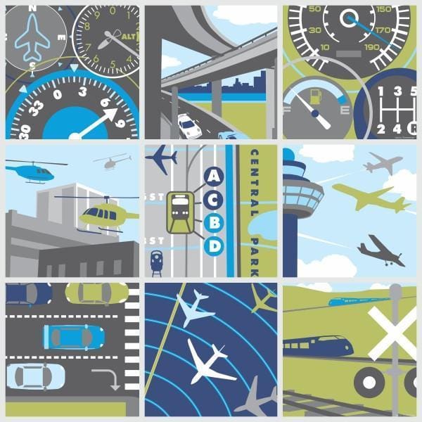 Max Transit Transportation Collage | Transport Art Collection | Canvas Art Prints-Canvas Wall Art-Jack and Jill Boutique