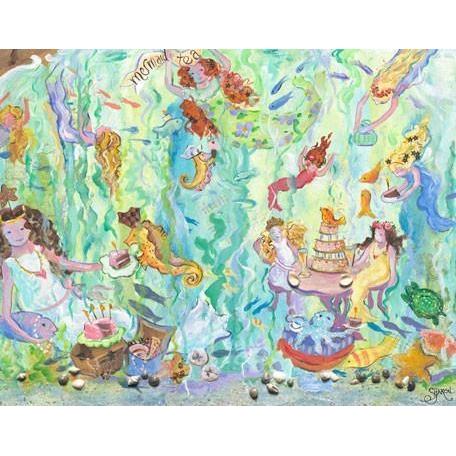 Mermaid Tea Party | Canvas Wall Art-Canvas Wall Art-Jack and Jill Boutique