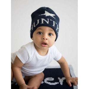 Metallic Single Star Personalized Knit Hat-Hats-Jack and Jill Boutique