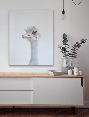 Ostrich Portrait Wall Art-Wall Art-Jack and Jill Boutique