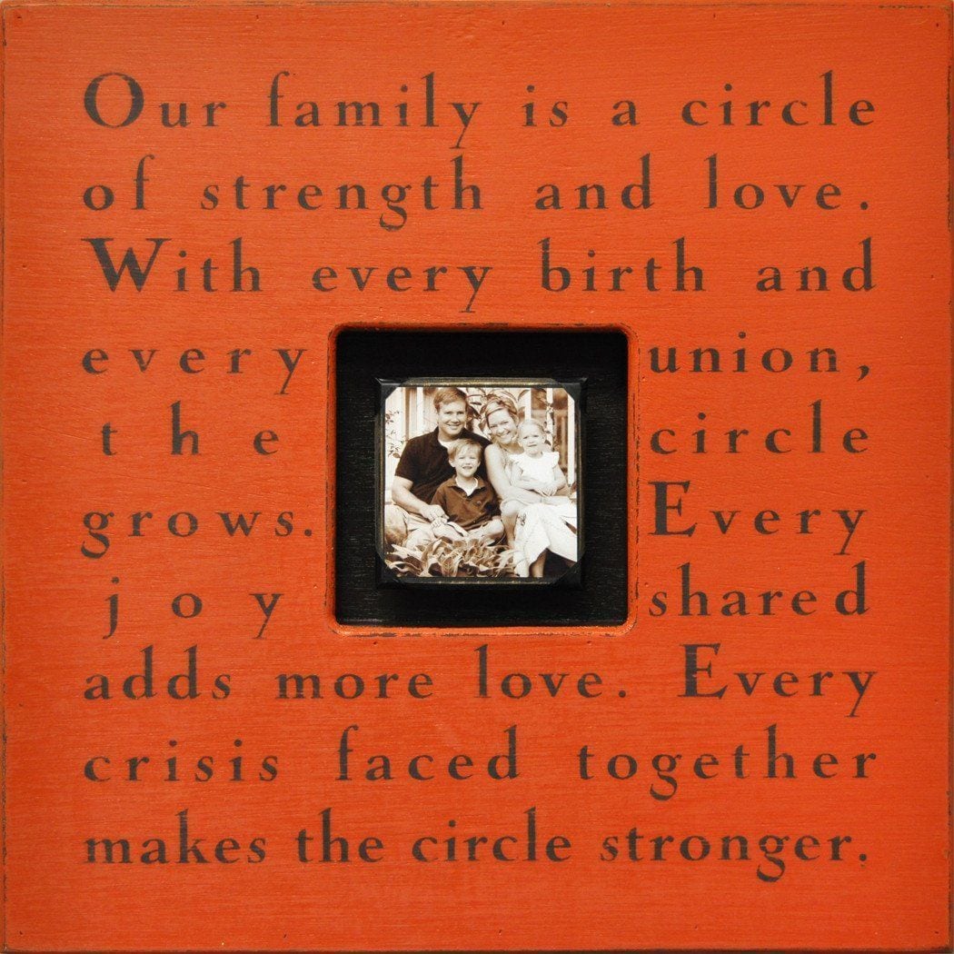 Handmade Wood Photobox with quote "Our Family Is a Circle"-Photoboxes-Jack and Jill Boutique