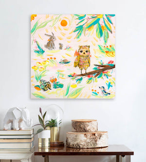 Owl, Buns and Bird Wall Art-Wall Art-Jack and Jill Boutique