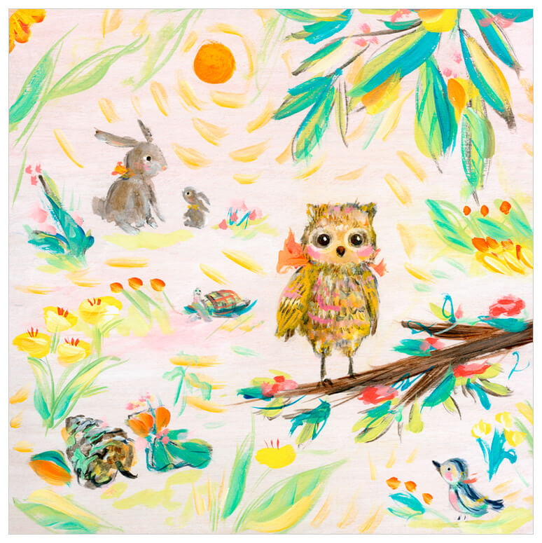 Owl, Buns and Bird Wall Art-Wall Art-Jack and Jill Boutique