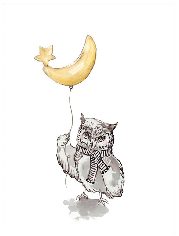 Owl Moon Star Wall Art-Wall Art-Jack and Jill Boutique
