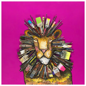 Paintbrush Lion Wall Art-Wall Art-Jack and Jill Boutique