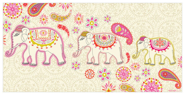 Paisley Parading Elephants Wall Art-Wall Art-Jack and Jill Boutique