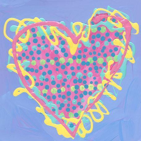 Pink Polka Dot Heart | Canvas Wall Art-Canvas Wall Art-Jack and Jill Boutique