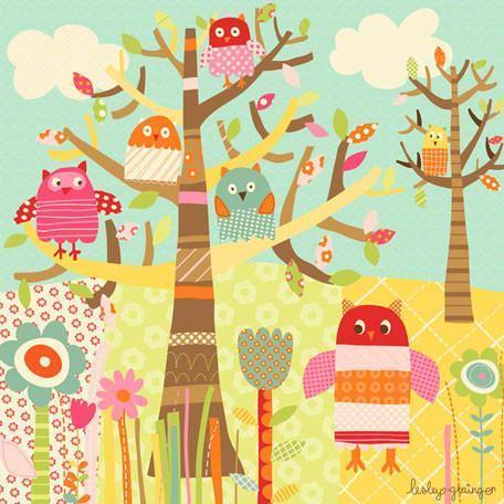 Pretty Owls | Canvas Wall Art-Canvas Wall Art-Jack and Jill Boutique