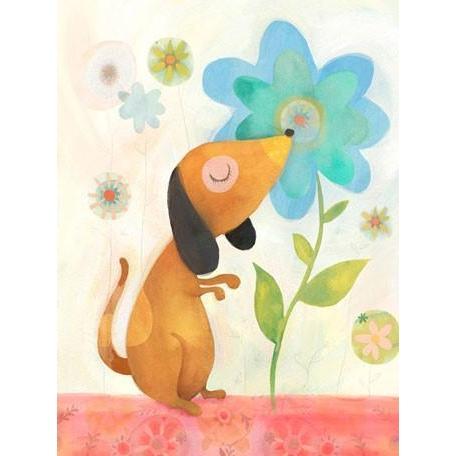 Puppy's Favorite Flower | Canvas Wall Art-Canvas Wall Art-Jack and Jill Boutique