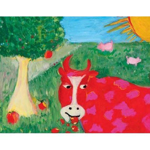 Red Cow | Canvas Wall Art-Canvas Wall Art-Jack and Jill Boutique