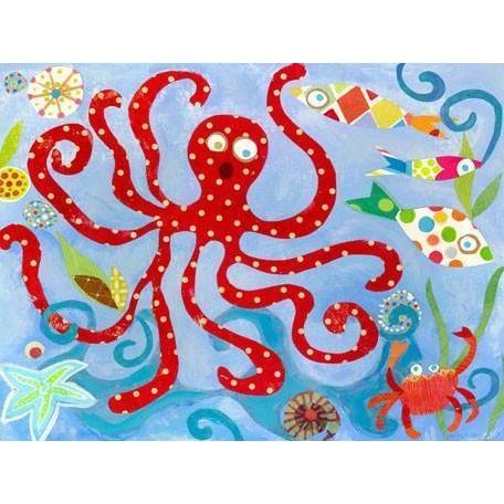 Red Octopus | Canvas Wall Art-Canvas Wall Art-Jack and Jill Boutique