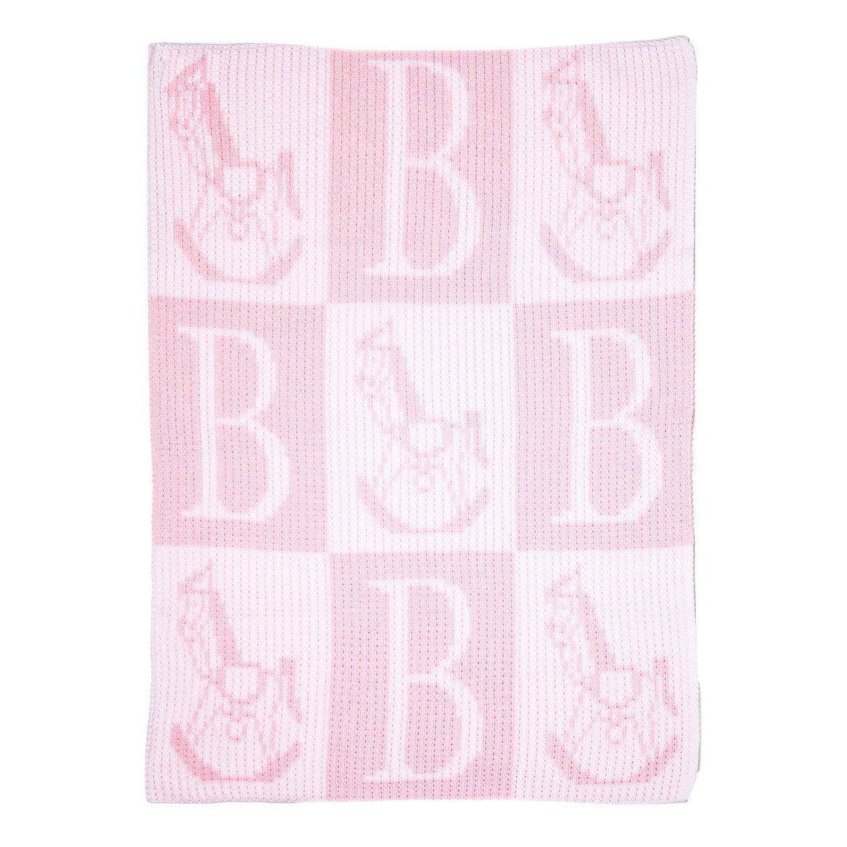 Rocking Horse & Initial Personalized Stroller Blanket or Baby Blanket-Blankets-Jack and Jill Boutique
