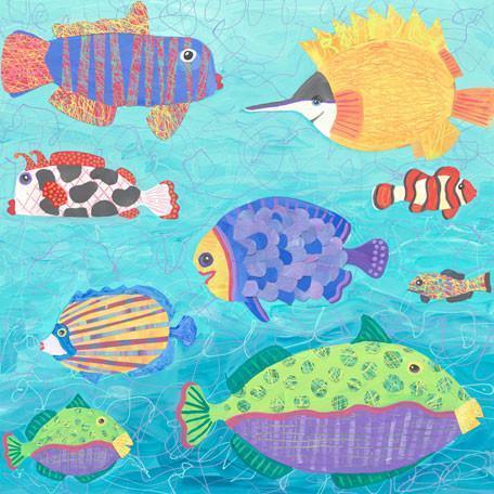 School of Fish | Canvas Wall Art-Canvas Wall Art-Jack and Jill Boutique