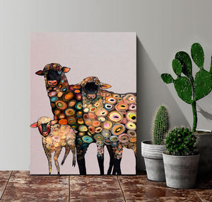 Sheep On Lavender Wall Art-Wall Art-Jack and Jill Boutique