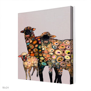 Sheep On Lavender Wall Art-Wall Art-Jack and Jill Boutique