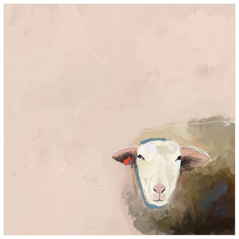 Shy Sheep Wall Art-Wall Art-Jack and Jill Boutique