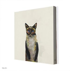 Siamese Cat On Cream Wall Art-Wall Art-Jack and Jill Boutique