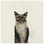 Siamese Cat On Cream Wall Art-Wall Art-Jack and Jill Boutique
