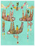 Sloth Family's Fruit Basket - Aqua Wall Art-Wall Art-Jack and Jill Boutique