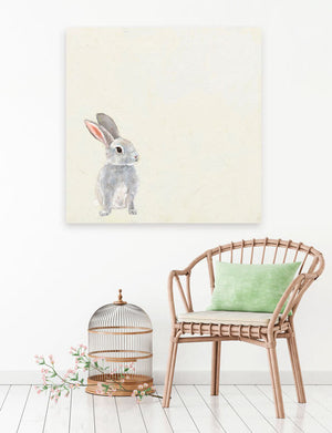 Soft Gray Bunny Wall Art-Wall Art-Jack and Jill Boutique