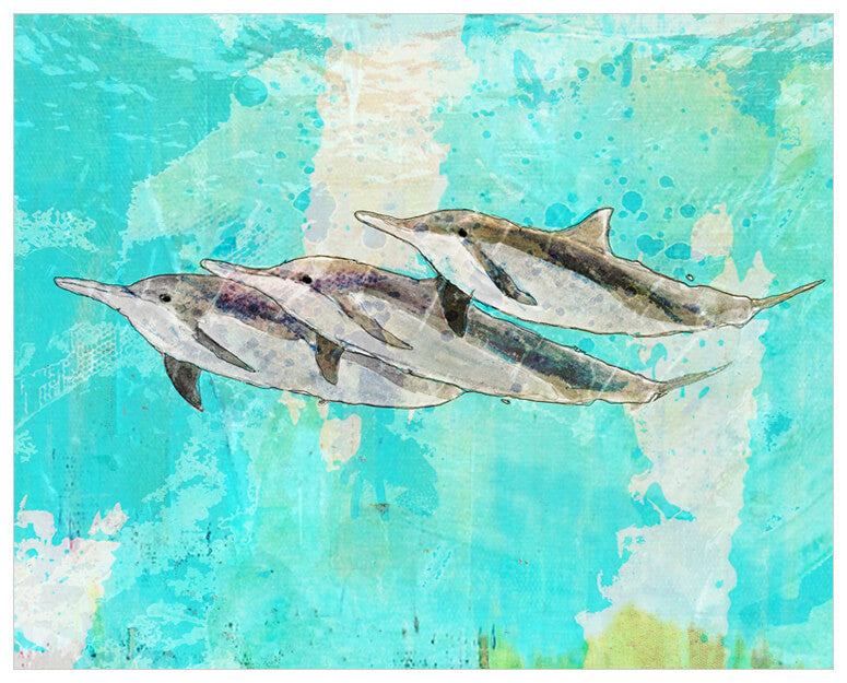 Spinner Dolphins Wall Art-Wall Art-Jack and Jill Boutique