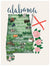 State Map - Alabama Wall Art-Wall Art-Jack and Jill Boutique